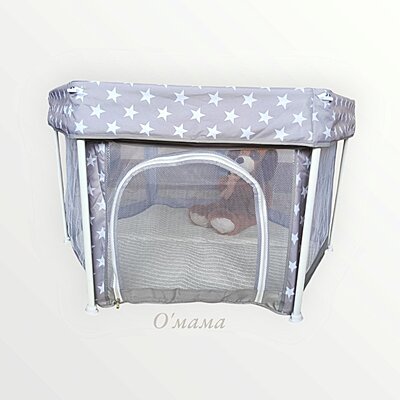 Сгъваема шестоъгълна кошара + килимче за игра Сгъваема шестоъгълна кошара + килимче за игра