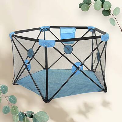 ДЕТСКИ КЪТ Сгъваема петоъгълна кошара + Kилимче за игра ДЕТСКИ КЪТ Сгъваема петоъгълна кошара + Kилимче за игра