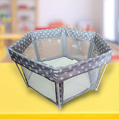 ДЕТСКИ КЪТ Сгъваема шестоъгълна кошара + килимче за игра ДЕТСКИ КЪТ Сгъваема шестоъгълна кошара + килимче за игра