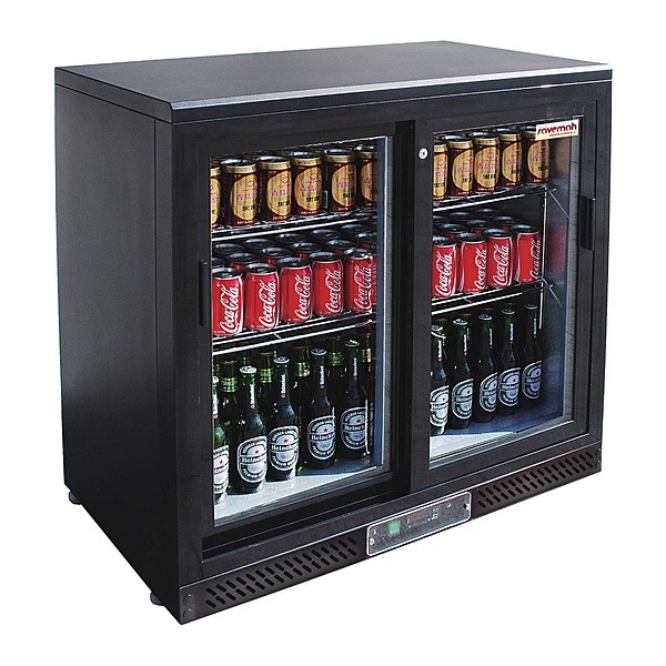 Vitrina expositora de bebidas puertas correderas Savemah SC250GC
