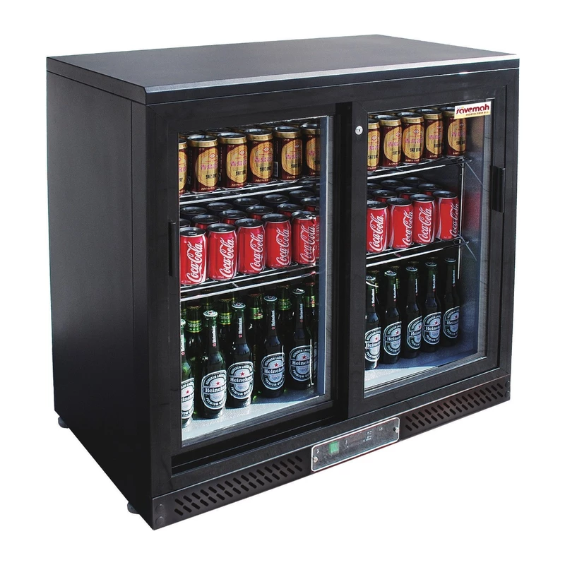 Vitrina expositora de bebidas puertas correderas Savemah SC250GC