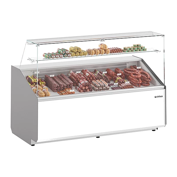 Vitrina expositora refrigerada 190 cm cristal plano Infrico VJU 18 P