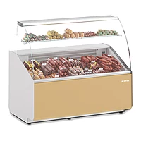 Vitrina expositora refrigerada 253 cm cristal curvo Infrico VJU 25 C