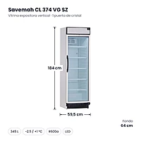 Medidas Savemah CL 374 VG SZ: 59.5 x 64 x 184 cm