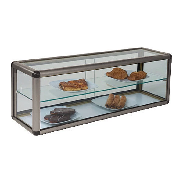 Vitrina neutra de sobremostrador 2 pisos cerrada Savemah V-P2