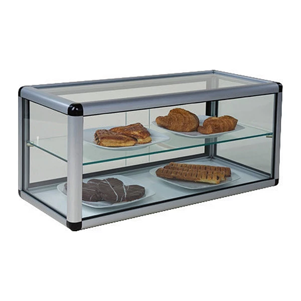Vitrina neutra de sobremostrador 2 pisos cerrada Savemah V-P2C