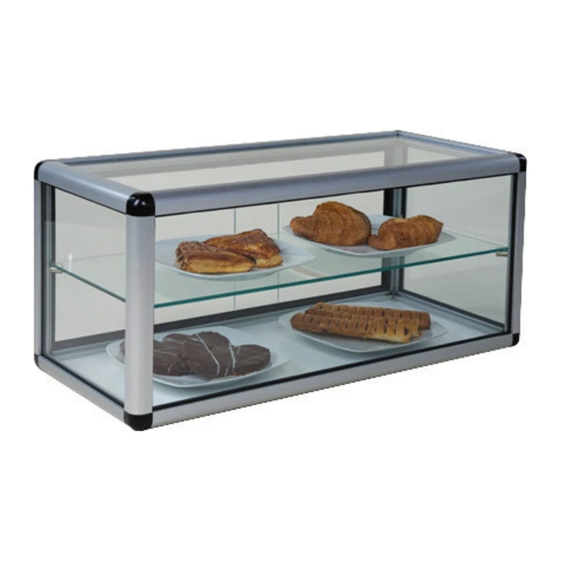 Vitrina neutra de sobremostrador 2 pisos cerrada Savemah V-P2C