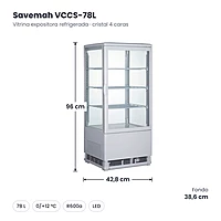Medidas Savemah VCCS-78L: 42.8 x 38.6 x 96 cm