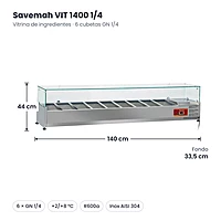 Medidas Savemah VIT 1400 1/4: 140 x 33.5 x 44 cm