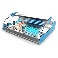 Vitrina refrigerada para pescado Sayl XL VX3-P 3 GN 1/1 azul Pacífico en acero AISI 316 – detalle