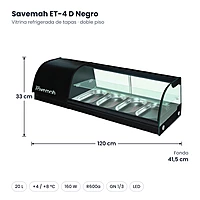 Medidas Savemah ET-4 D Negro: 120 x 41,5 x 33 cm