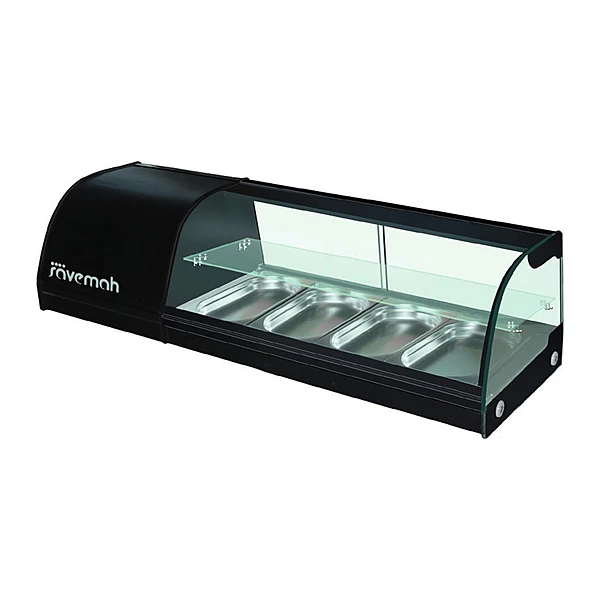 Vitrina refrigerada de tapas doble piso Savemah ET-4 D Negro