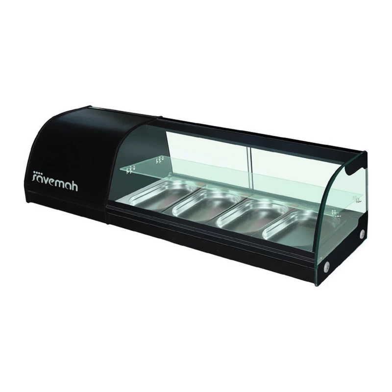 Vitrina refrigerada de tapas doble piso Savemah ET-4 D Negro