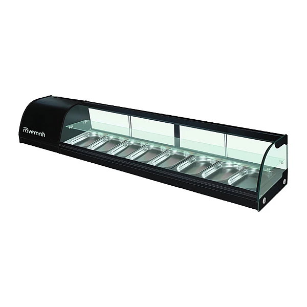 Vitrina refrigerada de tapas doble piso Savemah ET-8 D Negro