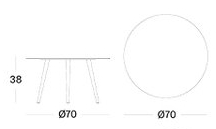Leo Side Table D70cm