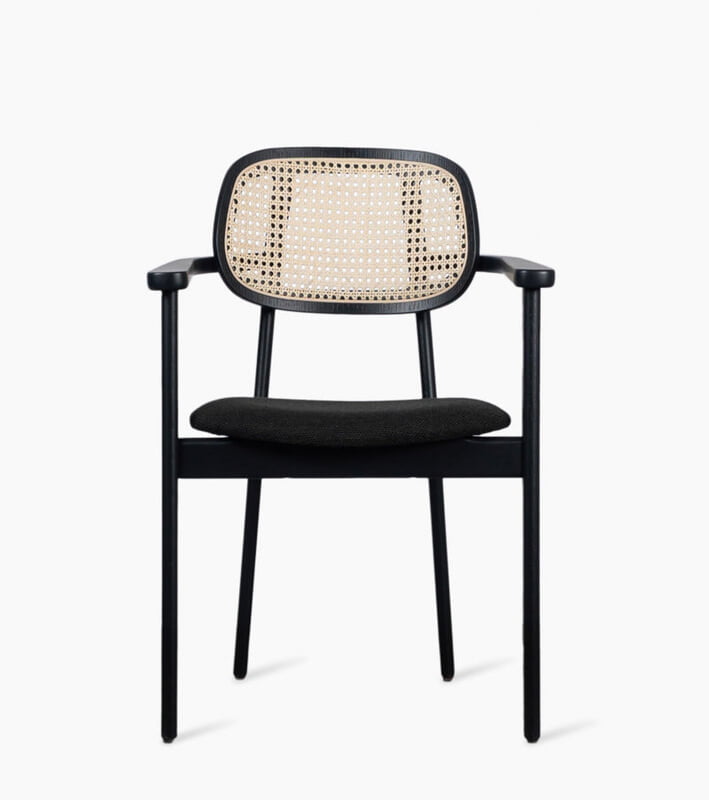 Titus Dining Armchair Black Stained Oak