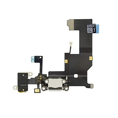 iPhone 5 Replacement Lightning Port Dock Assembly With Headphone Jack + Microphone - White