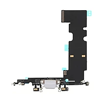 Apple iPhone 8 Plus - Replacement Charging Power Dock Flex With Main Microphone - White
