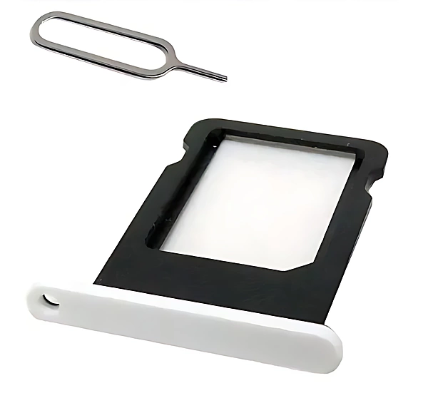 iPhone 5c - Replacement Nano SIM Card Holder , Tray With Eject Pin - White