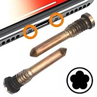 iPhone XS - Replacement Bottom Pentalobe Screws - Gold