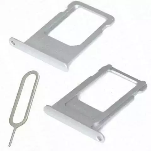 Apple iPhone 6s - Replacement SIM Card Tray With Ejector Pin - Silver