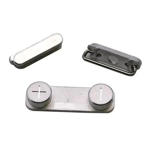 Apple iPhone 5s , SE - Replacement Button Set (Power, Volume and Mute Switch) - Silver , White