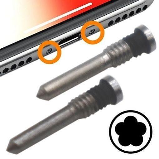iPhone XS Max - Replacement Bottom Pentalobe Screws - Black