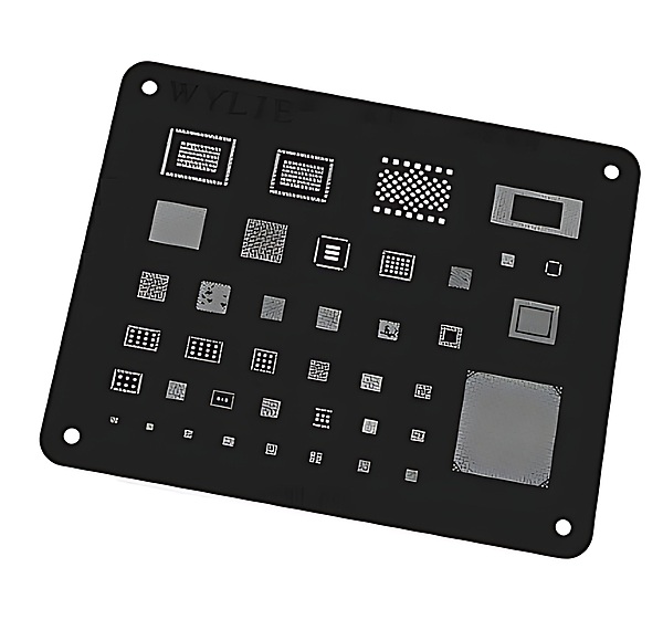 For iPad Pro 9.7 (2016) - 10.5 (2017) - 12.9 (2015) - Wylie BGA Square Hole Reballing Stencil - Black